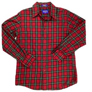Pendleton Christmas Plaid Wool/Cotton blend Flannel Shirt. Small